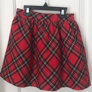 Festive plaid girl’s plaid skirt